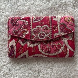 Vera Bradley Pink and Red Paisley Wallet